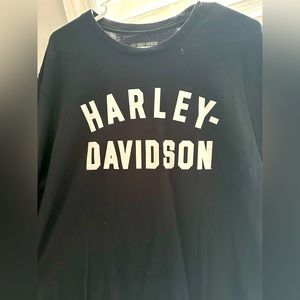 Harley Davidson Men’s long sleeve shirt, size XL, Black, white